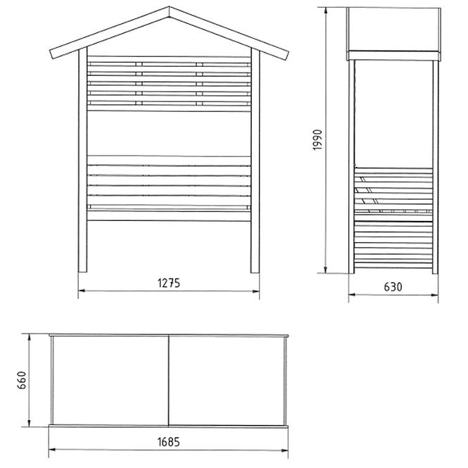 Pergola s klupom Aston