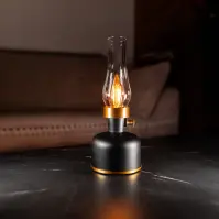 Stolna lampa Olia USB IP44 black