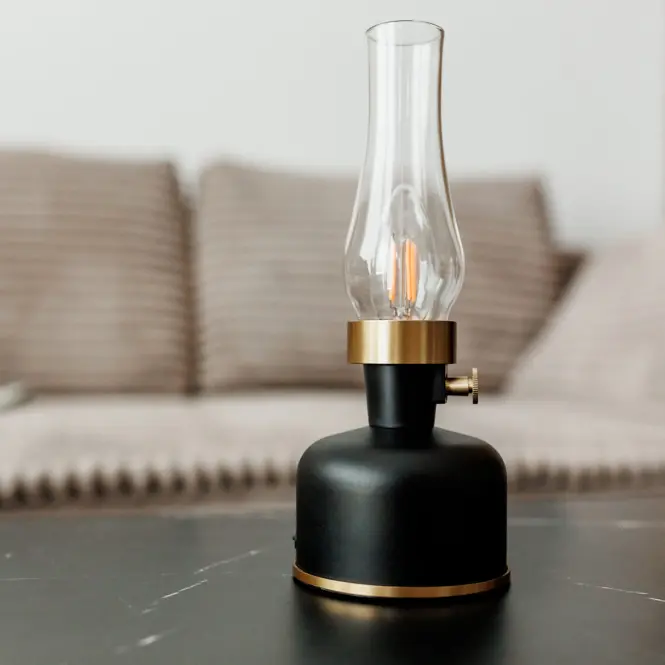 Stolna lampa Olia USB IP44 black