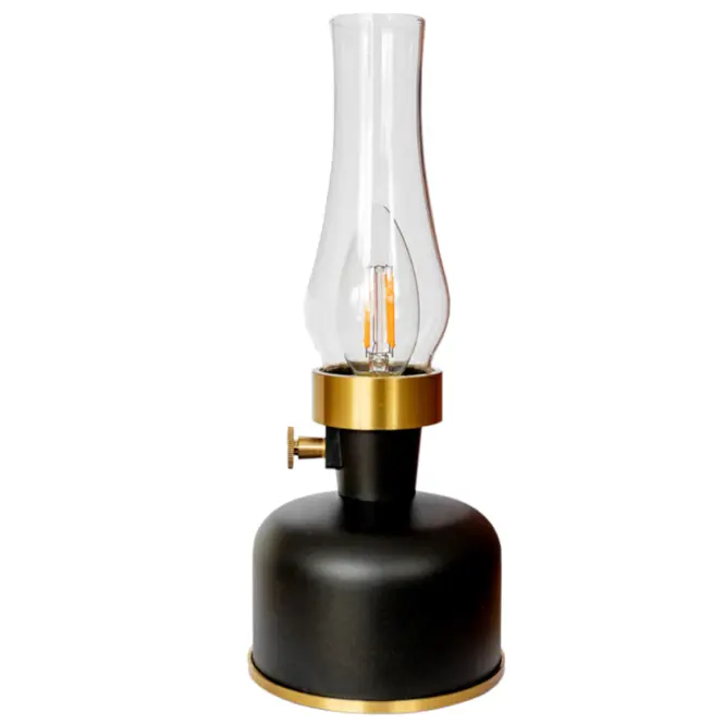 Stolna lampa Olia USB IP44 black