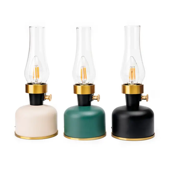Stolna lampa Olia USB IP44 black