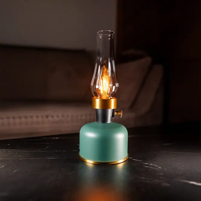 Stolna lampa Olia USB IP44 green