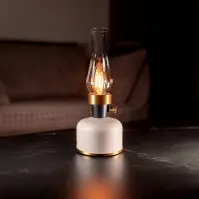 Stolna lampa Olia USB IP44 beige