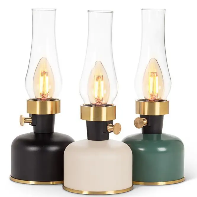 Stolna lampa Olia USB IP44 beige