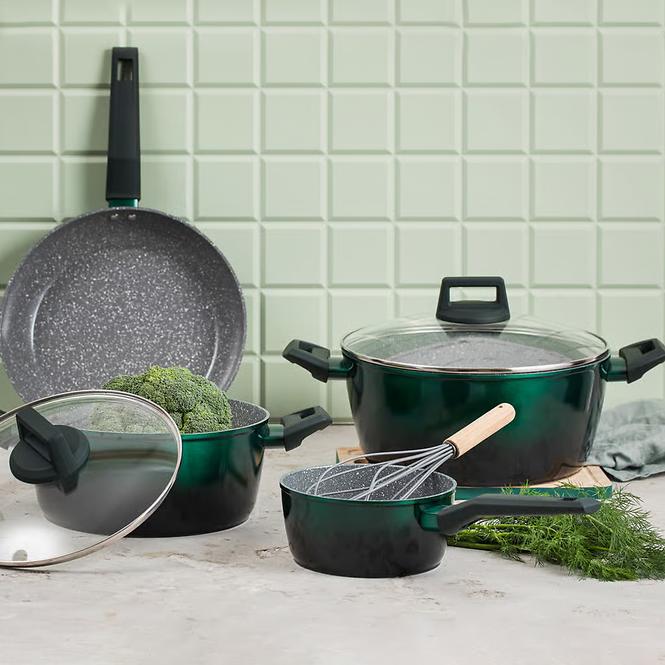 Lonac 24cm 4,3L sa poklopom Ambition Ombre Green indukcija