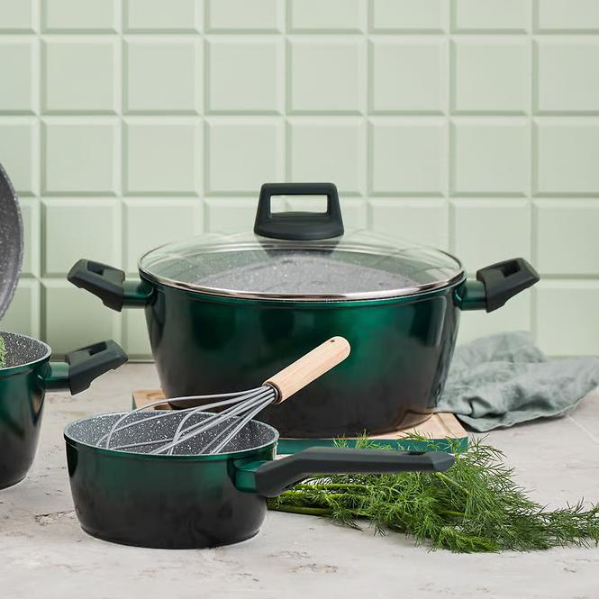 Lonac 24cm 4,3L sa poklopom Ambition Ombre Green indukcija