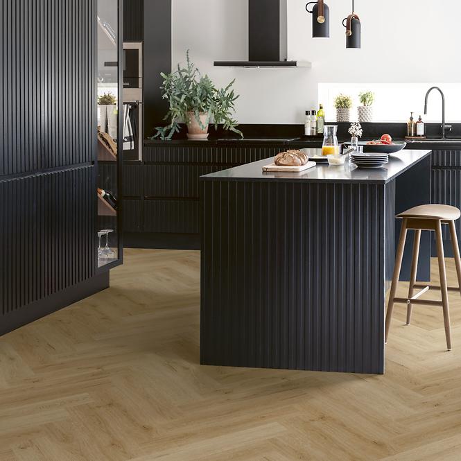 Vinil podna obloga LVT RIGID Hrast Memfis Herringbone 5+1mm 0,3mm