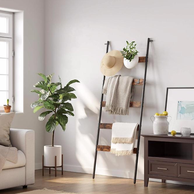 Ljestve za kupaonicu Rustic 2 smeđa/crna 60x176,5