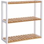 Regal za police prirodni hrast/bijela 60x15x55