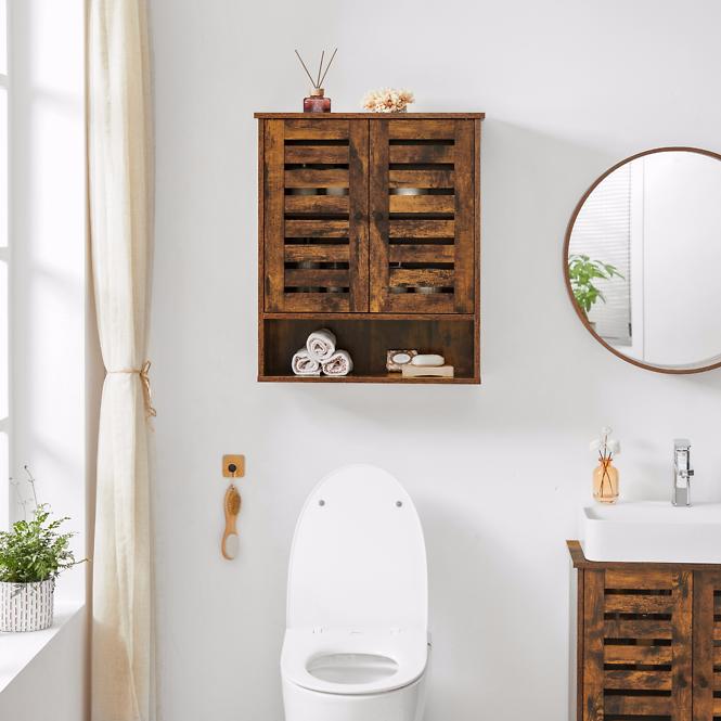 Viseći kupaonski ormarić Foggia Rustic Brown