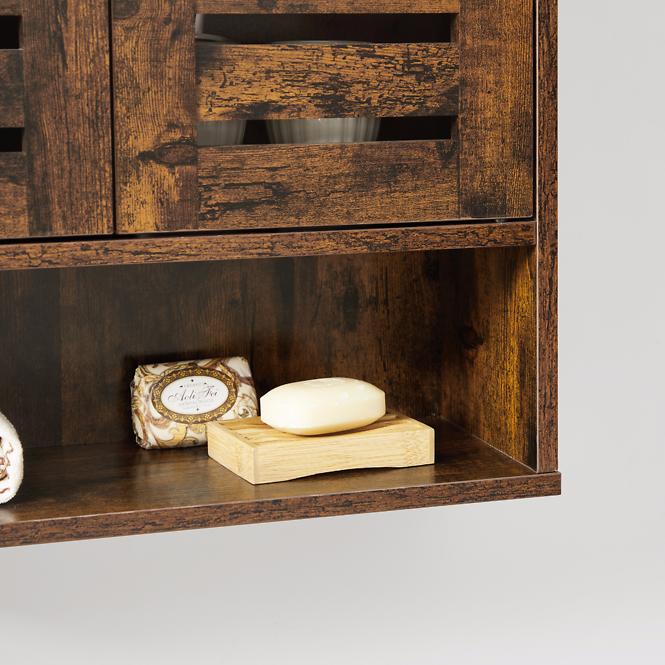 Viseći kupaonski ormarić Foggia Rustic Brown