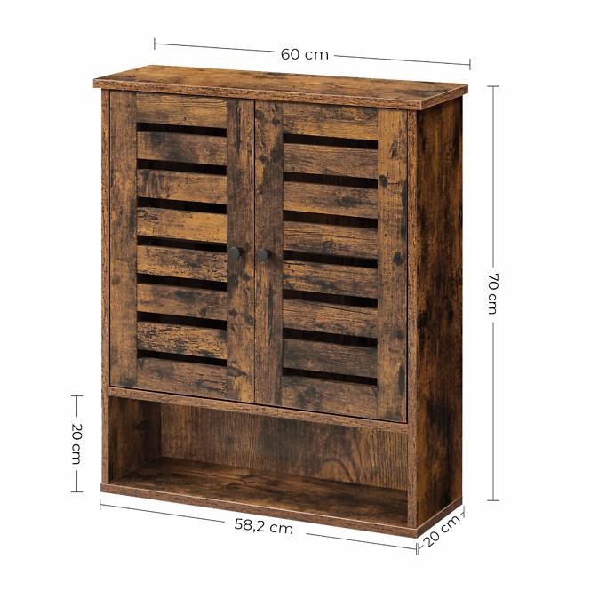 Viseći kupaonski ormarić Foggia Rustic Brown