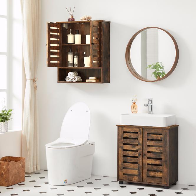 Viseći kupaonski ormarić Foggia Rustic Brown