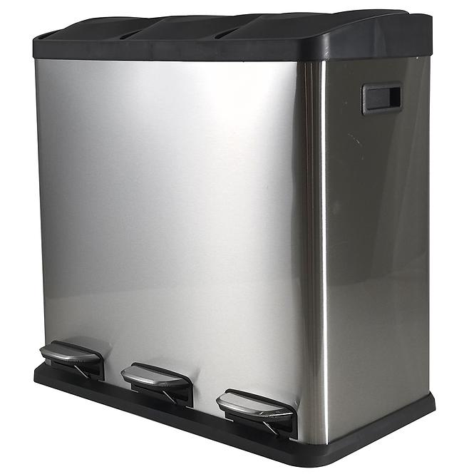 Kanta za smeće s pedalom ftc1738a 60L (3x20L) srebrna
