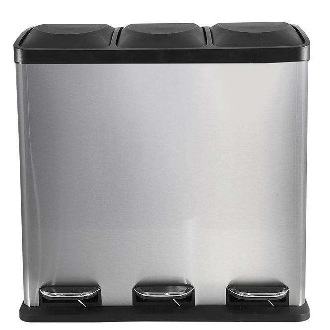 Kanta za smeće s pedalom ftc1738a 60L (3x20L) srebrna