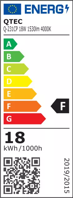STROPNA SVJETILJKA QTEC 18W 4000K