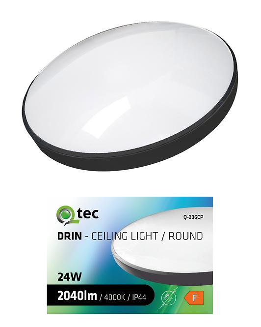 STROPNA SVJETILJKA QTEC 24W 4000K CRNO