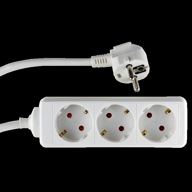 PRODUŽNI KABEL S UTIČNICAMA BIJELE BOJE SCHUKO 3XG 1.4M