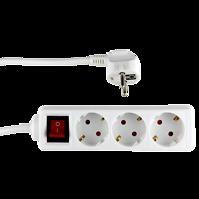PRODUŽNI KABEL S UTIČNICAMA BIJELE BOJE SCHUKO 3XG 3M 3