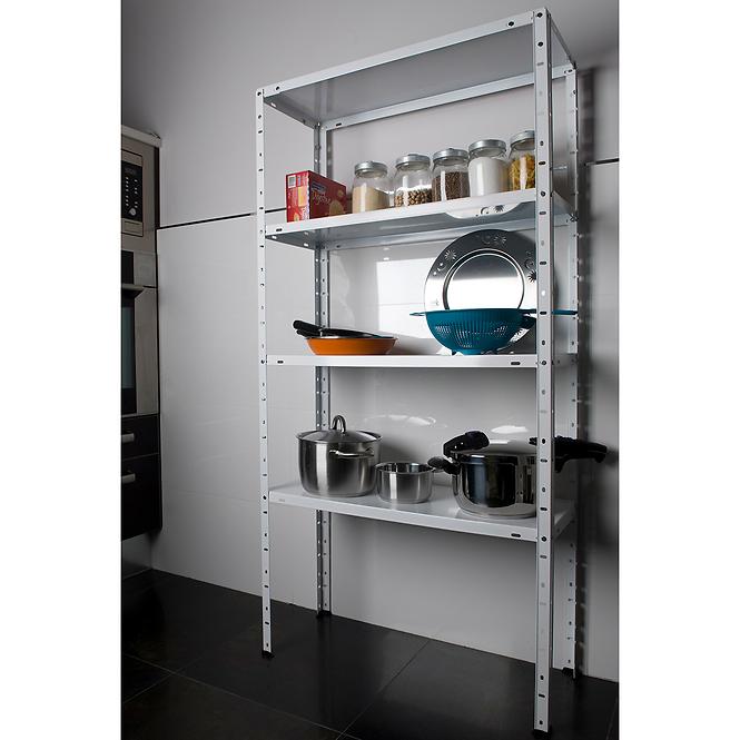 Metalni Regal za skladištenje 147x75x30 cm 4 police/40 kg