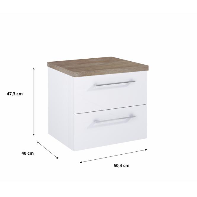 Kupaonski set Boa Vista 50 2s white (ormarić + radna ploča)