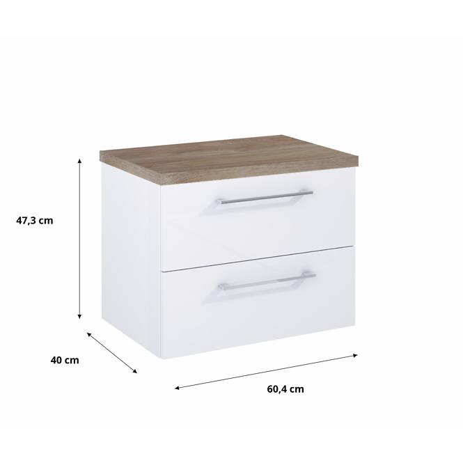Kupaonski set Boa Vista 60 2s white (ormarić + radna ploča)