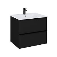 Kupaonski set ormarić s umivaonikom Merkado 60 2S Black Matt