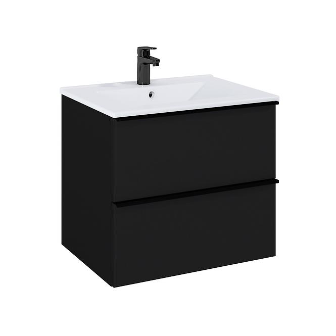 Kupaonski set ormarić s umivaonikom Merkado 60 2S Black Matt
