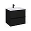 Kupaonski set ormarić s umivaonikom Merkado 60 2S Black Matt