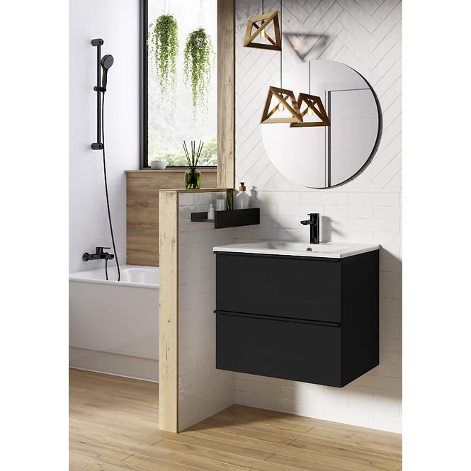Kupaonski set ormarić s umivaonikom Merkado 60 2S Black Matt