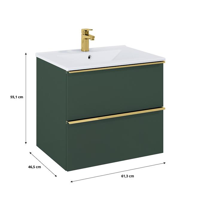 Kupaonski set ormarić s umivaonikom Merkado 60 2S Forest Green