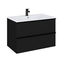 Kupaonski set ormarić s umivaonikom Merkado 80 2S Black Matt