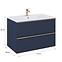 Kupaonski set ormarić s umivaonikom Merkado 80 2S Navy Blue,2