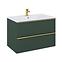 Kupaonski set ormarić s umivaonikom  Merkado 80 2S Forest Green