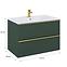 Kupaonski set ormarić s umivaonikom  Merkado 80 2S Forest Green,2