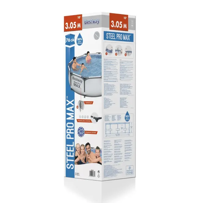 Bazen s metalnom konstrukcijom Steel Pro 3,05x0,76 m, Bestway 56406