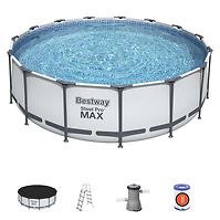 Bazen s metalnom konstrukcijom i pumpom, Steel Pro Max, okrugli, 457 x 122 cm, 56438