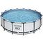 Bazen s metalnom konstrukcijom i pumpom, Steel Pro Max, okrugli, 457 x 122 cm, 56438,2