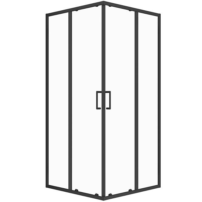 Tuš kabina Rio 90x90x190 black