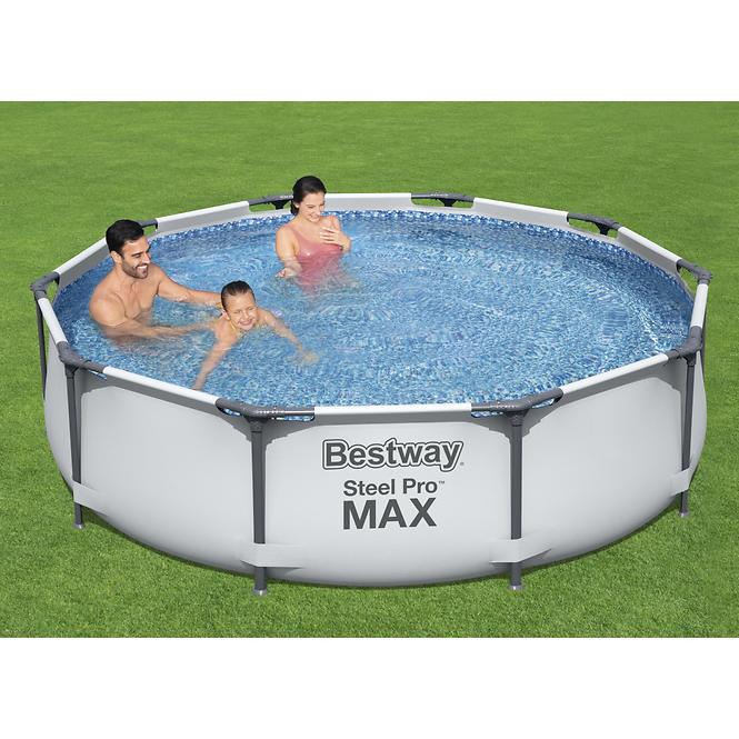 Bazen s metalnom konstrukcijom i pumpom, Steel Pro Max, okrugli, 305 x 76 cm, 56438
