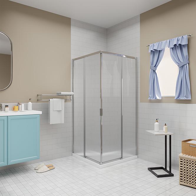 Tuš kabina kvadratna Eter 90x90x190 krom
