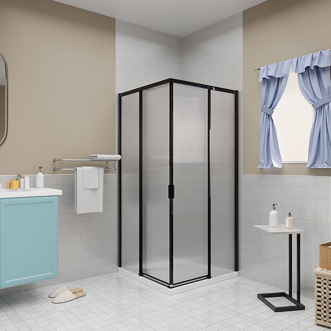 Tuš kabina kvadratna Eter 80x80x190 black