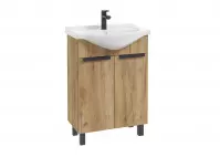 Ormarić za kupaonicu s umivaonikom Lily 50 zlatni hrast