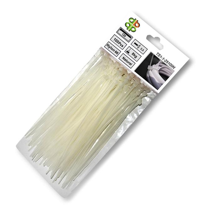 Zatezne vezice 3,6x200mm neutral 100 kom TS1136200N