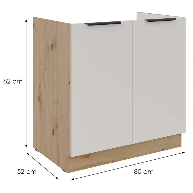 Kuhinjski ormarić Solea kašmir/artisan 80ZL 2F BB,2