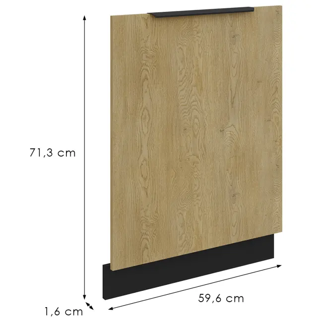 Prednja vrata Cremona cokl crni Zm 713x596,2