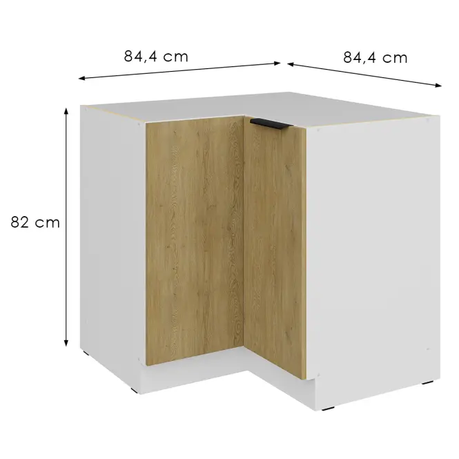 Kuhinjski ormarić Cremona Wh 90x90 Dn 2f Bb,3
