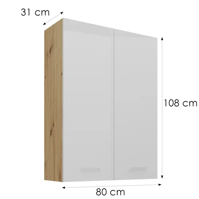 Kuhinjski ormarić artisan bijeli 80G-108 2F,2