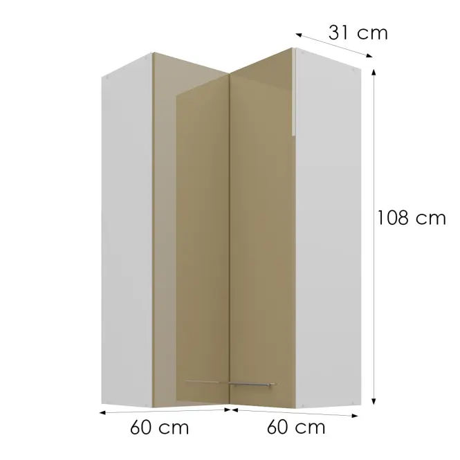 Kuhinjski ormarić Lara cappucino 60x60 GN-108 2F (90°),3