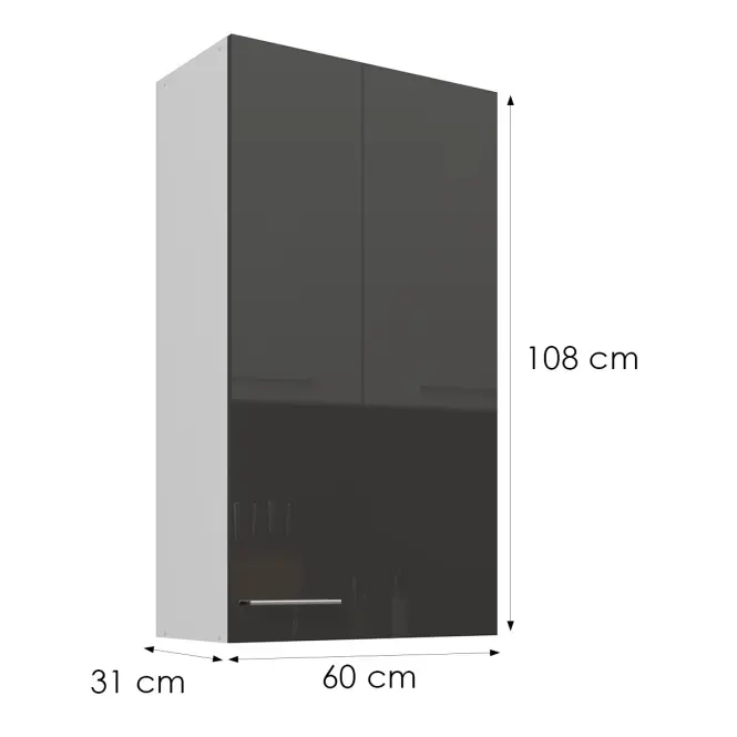 Kuhinjski ormarić Lara sivi 60G-108 1F,3